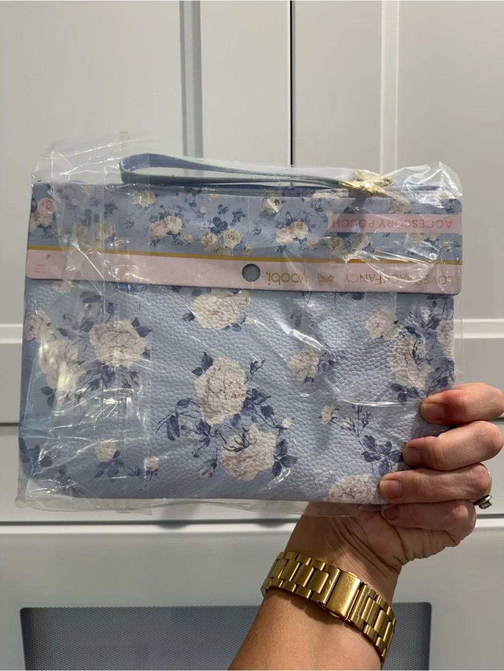 LoveShackFancy x Target Yoobi Floral Pouch Trio in Pink, White, Blue